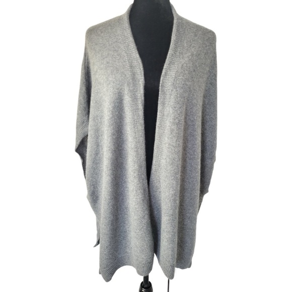 Halogen women’s dark gray one size open front oversized sweater shrug cardigan - Picture 1 of 12